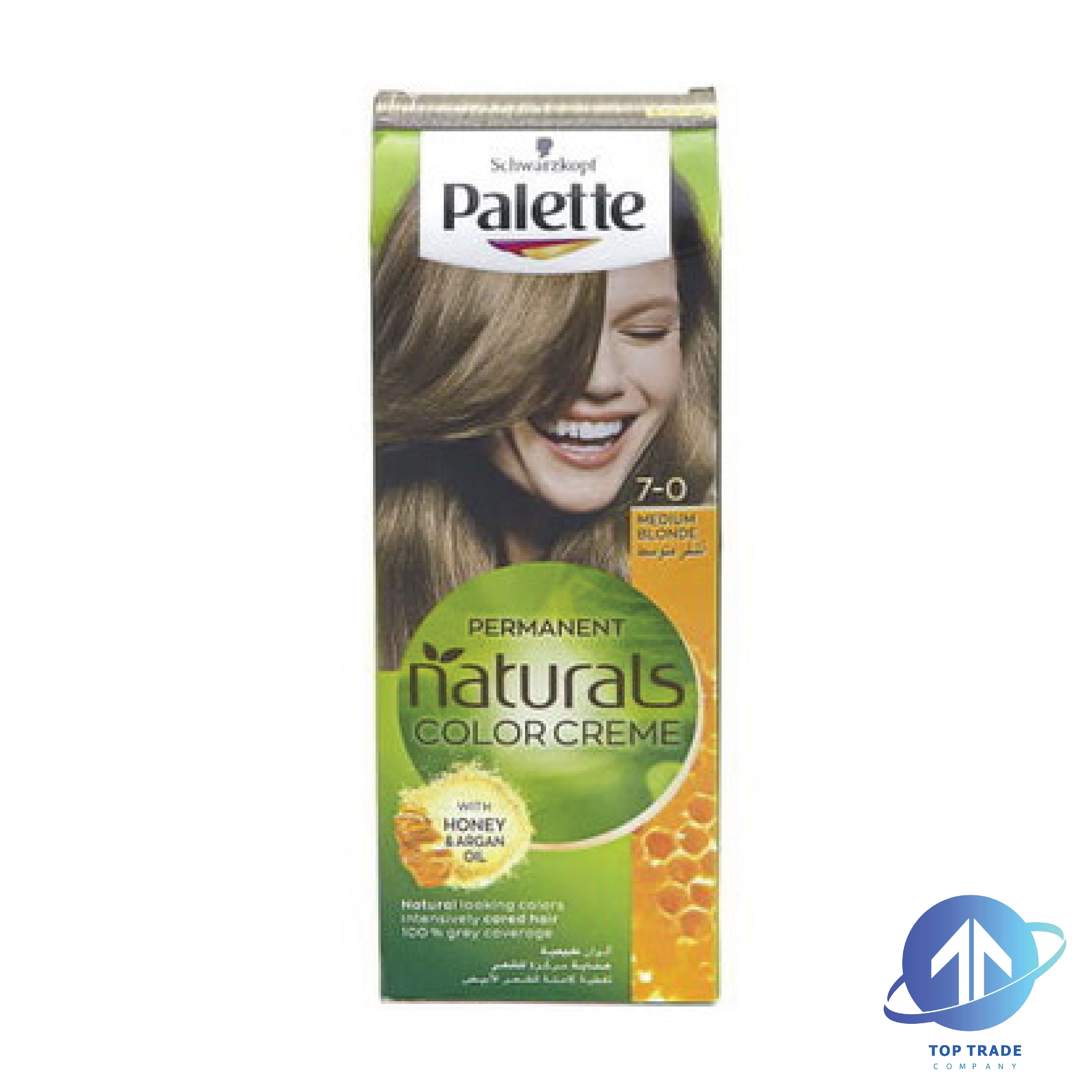 Palette hair coloring with argon oil hair color 7-0 medium blond
